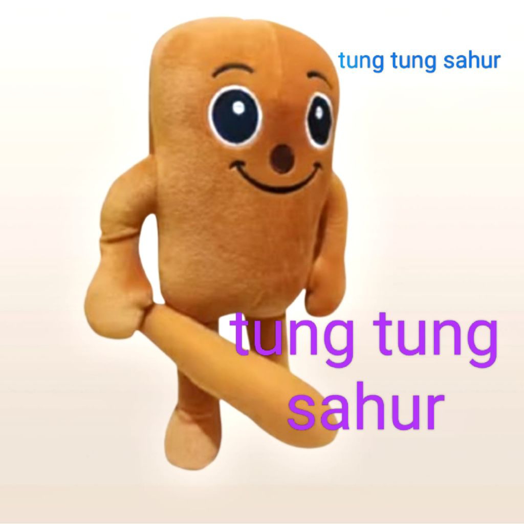 Boneka Tung Tung Sahur Viral Tinggi 40 Cm