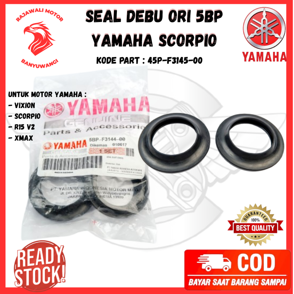 seal shock vixion Seal Sil Debu Ori - Dust Shock Depan Yamaha Vixion - Scorpio 5BP-F3144-00