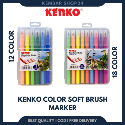 Kenko Soft Brush Tip Water Color Marker 12/18  warna Kenko