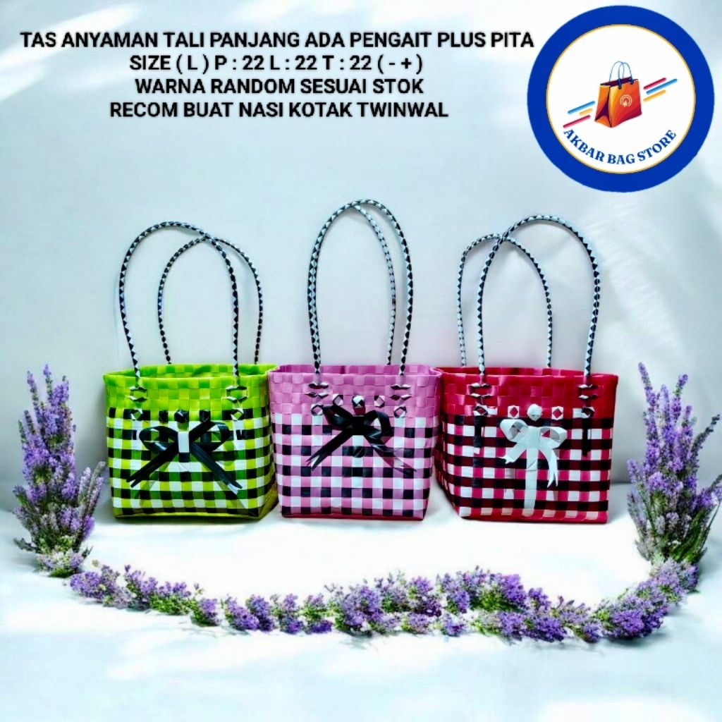 Tas Anyaman Tali Panjang ( L )/Tas Hajatan/Tas Nasi Kotak