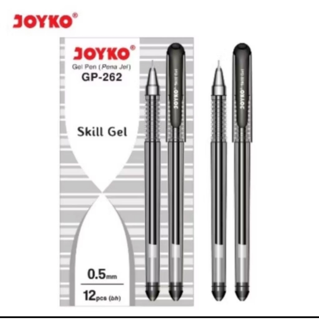 Gel Pen Pulpen Joyko GP-262 Skill Gel (12 Pcs) Ujung Lancip