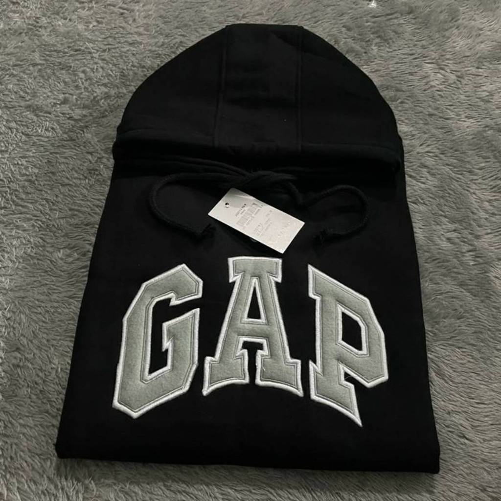 big sale jaket gap - hoodie gap abu logo bordir pria wanita dewasa tebal premium distro
