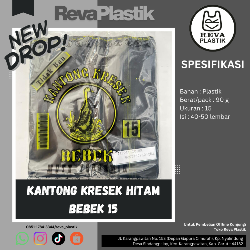 Kantong Kresek Hitam Bebek 15
