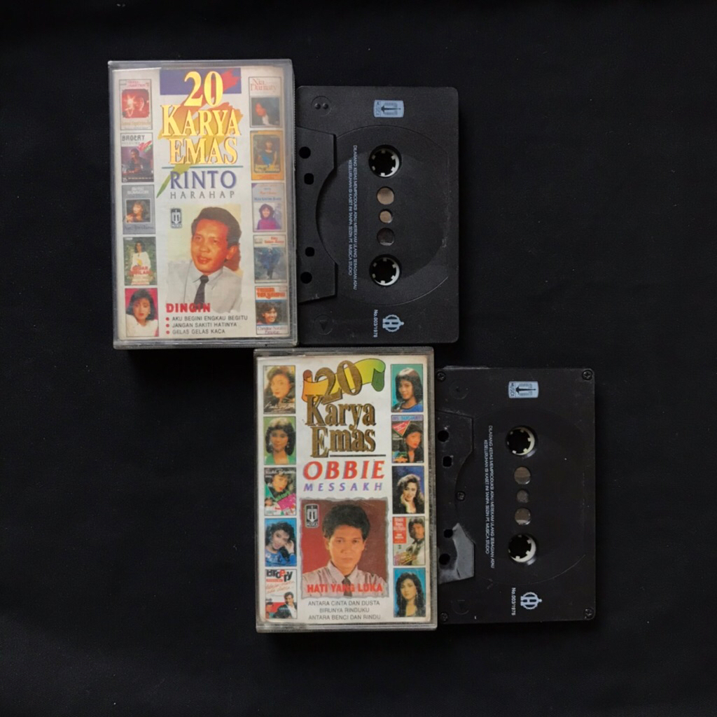 Kaset 20 Karya Emas Obbie Messakh & 20 Karya Emas Rinto Harahap (sepaket)