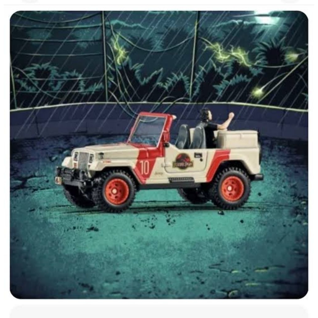 Rare Premium Hotwheels Special Edition Jurassic Park Jeep