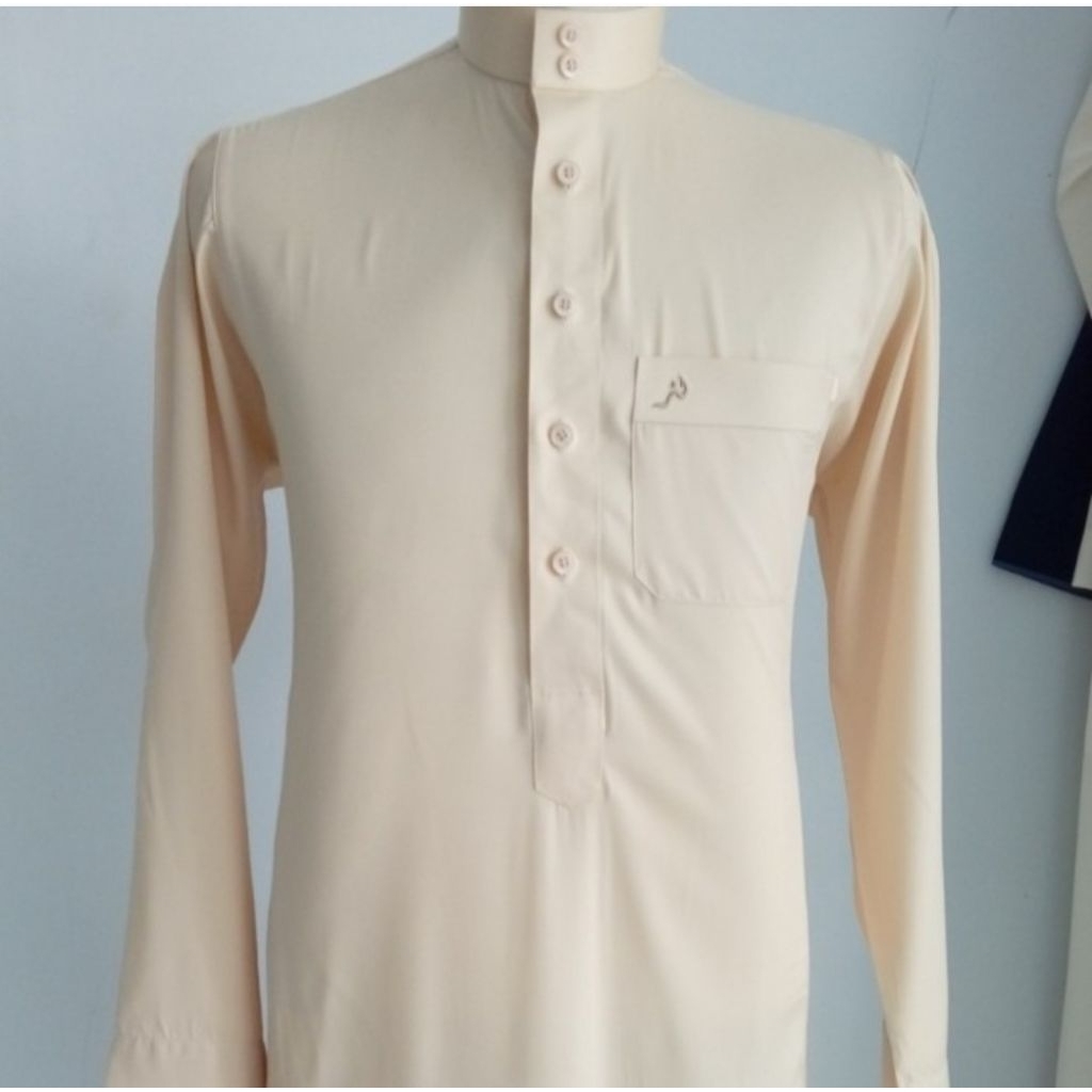 Jubah Al Noor Polos Dark Cream