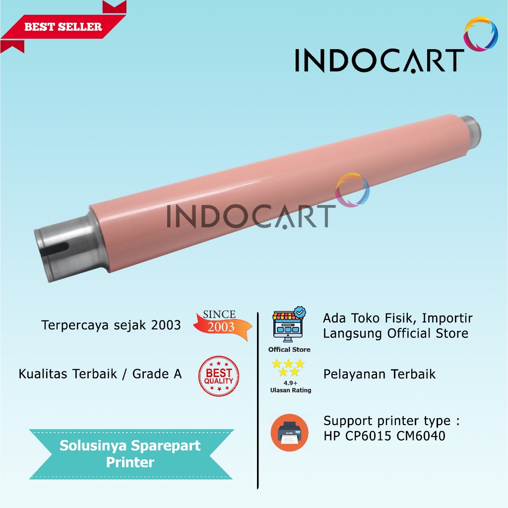 IndoCart Upper Fuser Roller-HP CP6015 CM6040