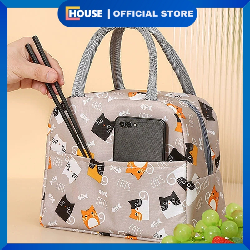 Tas Bekal / Kotak Makan / T4 Makan Alumunium Fiol Import /Tas Bekal Food Lunch Bag Anak