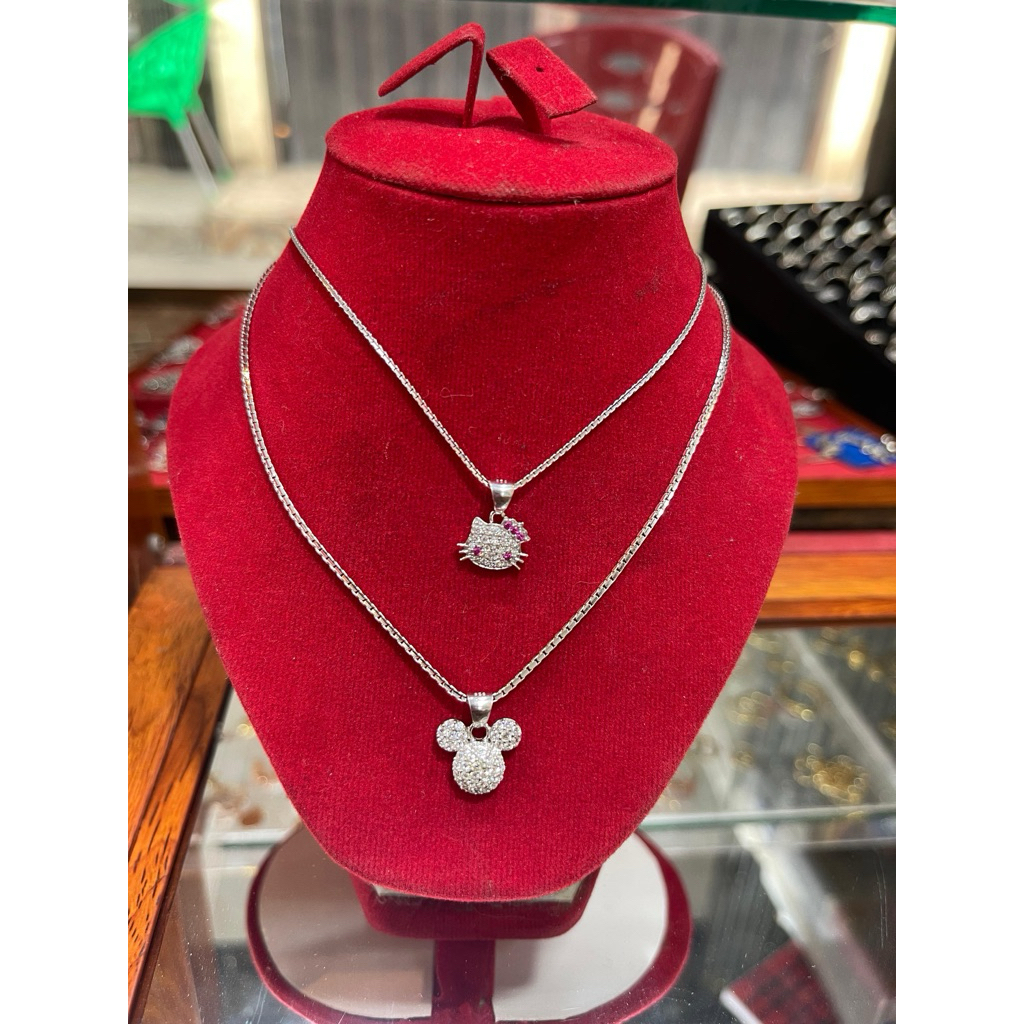 KALUNG PERAK ANAK MICKEY MOUSE | KALUNG PERAK ANAK HELLO KITTY