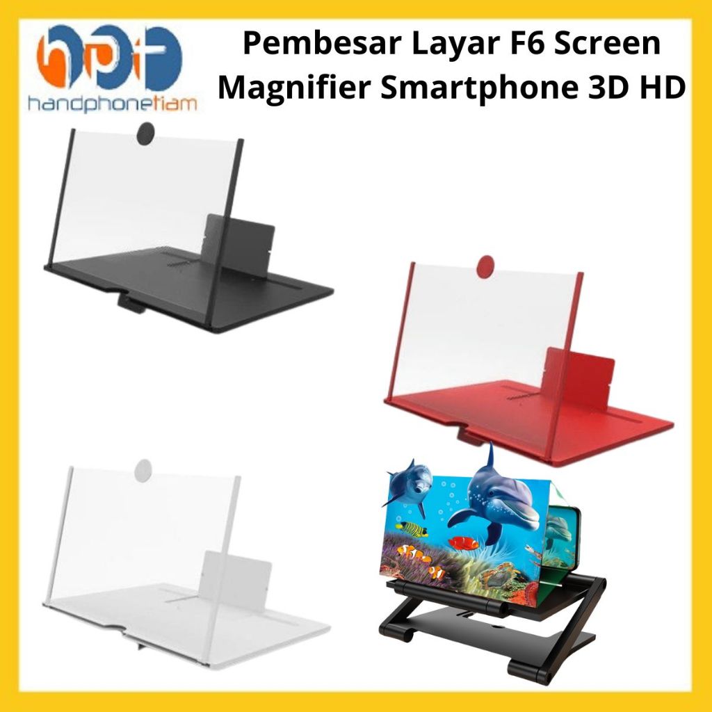 Pembesar Layar F6 – Screen Magnifier Smartphone 3D HD Anti Radiasi – Pembesar Layar HP Portable