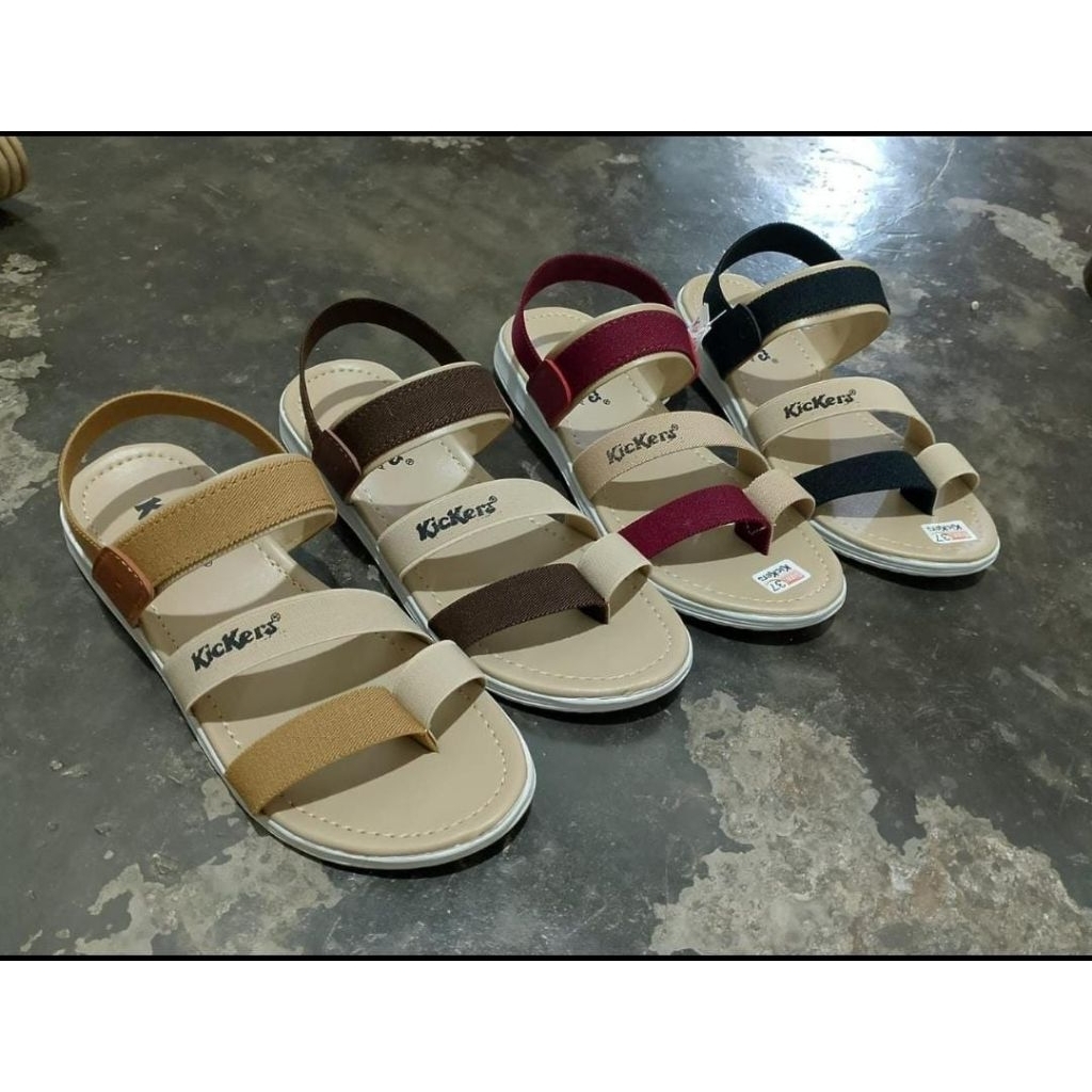 Sandal tali karet kickers/ sendal gunung wanita / sandal tali trandy Berkualitas