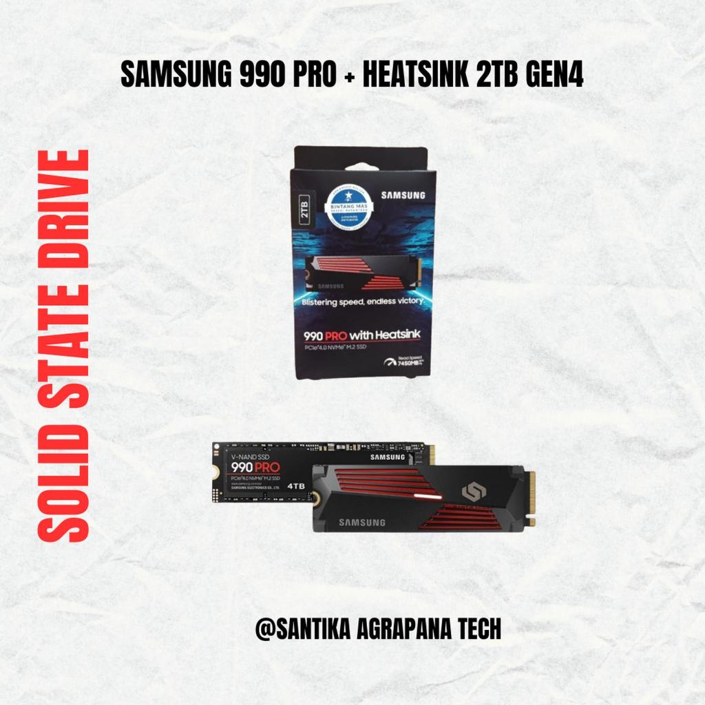 SSD M.2 NVMe Samsung 990 Pro + Heatsink 2TB Gen4 - Nvme 2tb gen 4