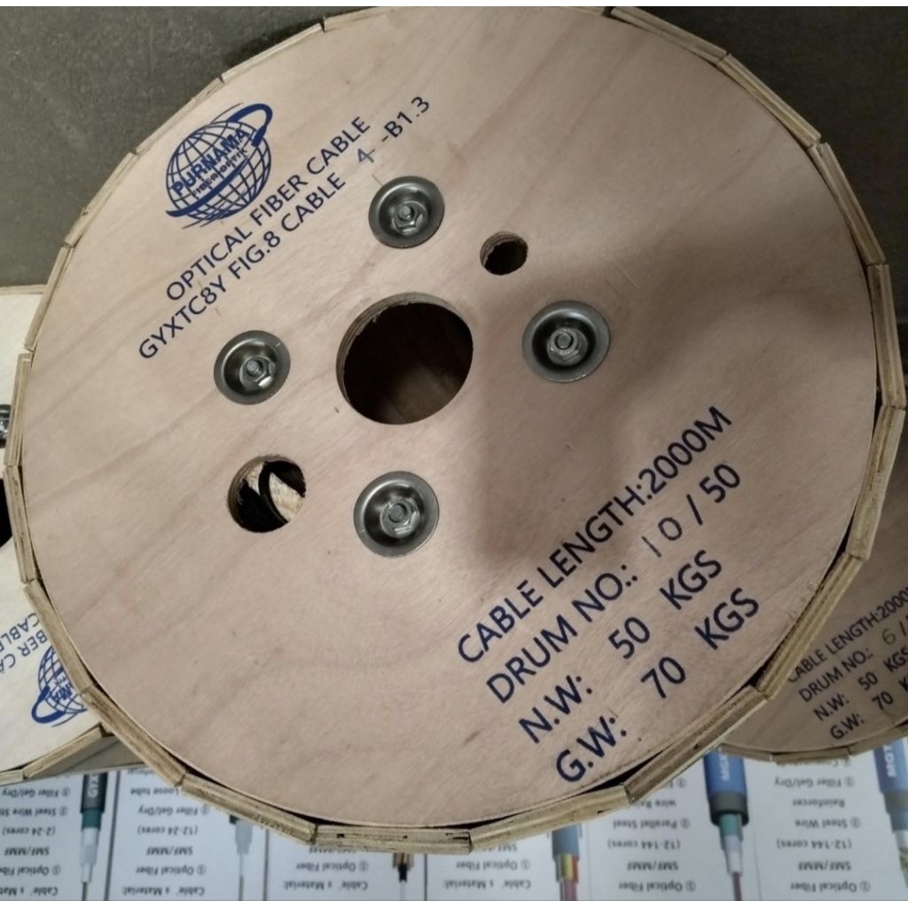 Kabel FO KU Mini Fig8 Panjang 2km 4 Core Tube Jelly