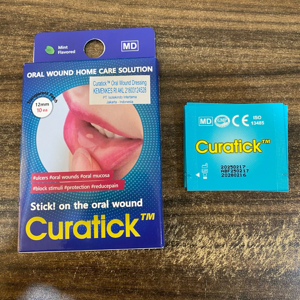 Curatick Plester Sariawan Obat Mulut Anti Sakit Import Ulcer Oral Wound Solution