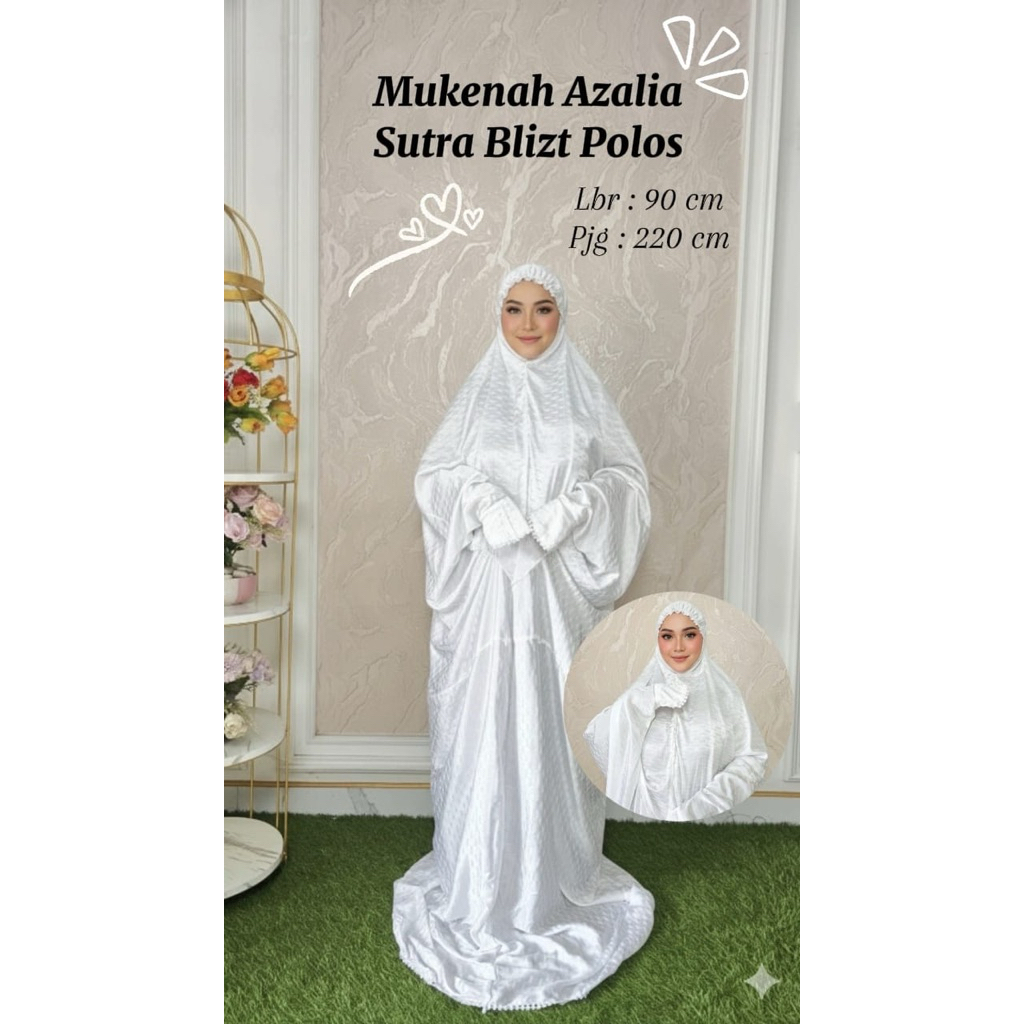 MUKENA SUTRA BLITZ POLOS TERUSAN TERMURAH