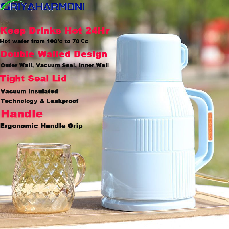Termos Jug Panas Dingin 24 Jam 1Liter / Thermos with Handle / Termos Air Panas Bayi Buat Susu / Term