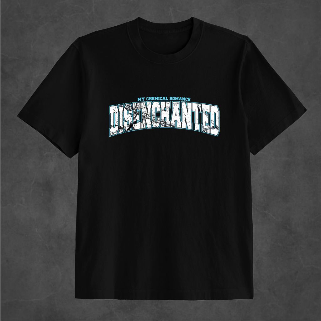 Kaso MCR Disenchanted hitam 24s | Kaos hitam 100% cotton combed | Kaos Remaja kekinian Sablon DTF