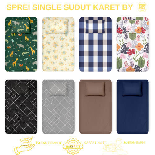 Sprei Polos 90x190x5 - 90x190x10 - 90x190x15 - 90x190x20 Sprei No.4 Sudut Karet