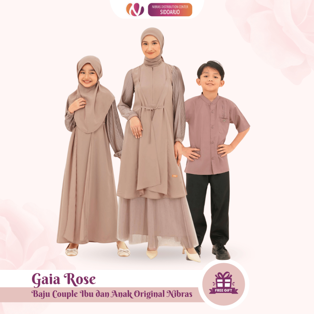 Baju Couple Ibu dan Anak Terbaru Baju Seragam Ibu dan Anak Pesta Nibras Rayya Series Gaia