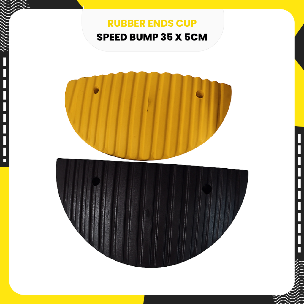 Rubber Speed bump End Cap | Penutup speed bump 35 x 5 cm