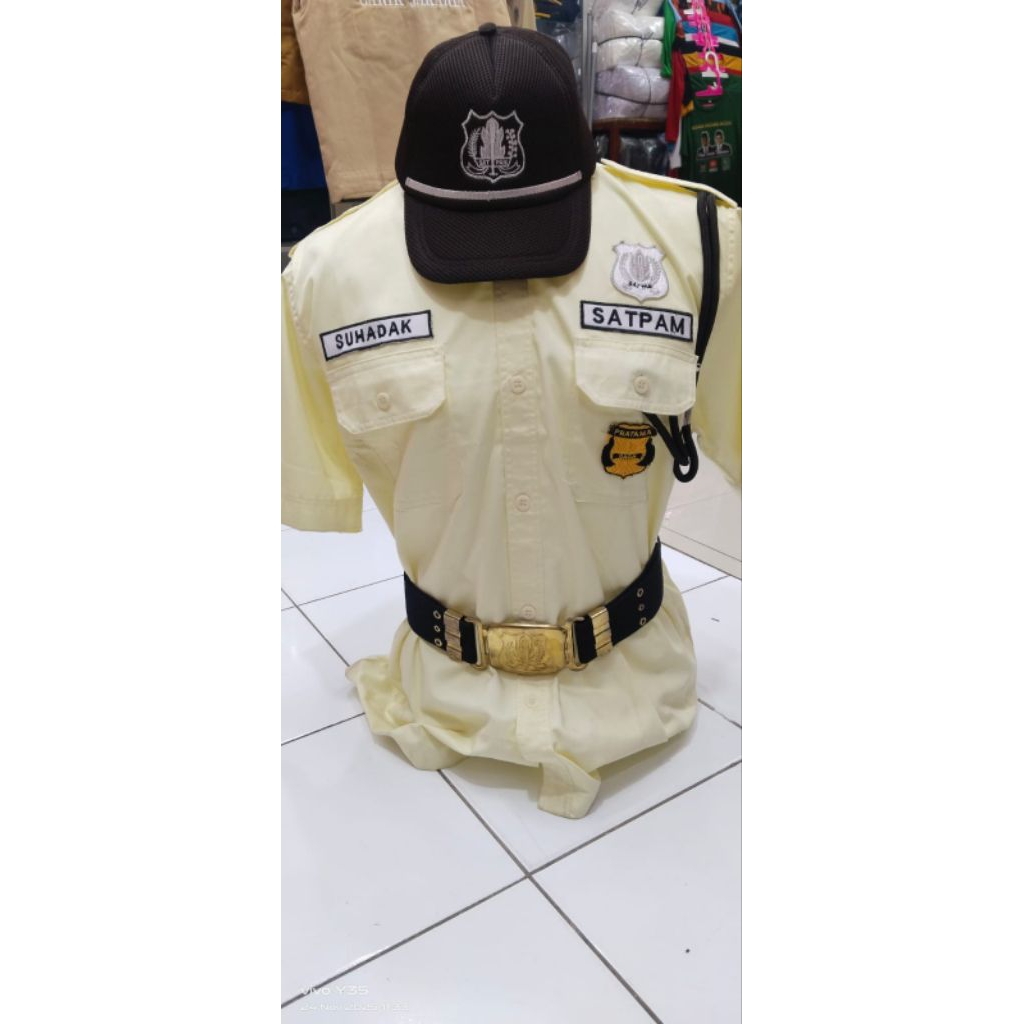 baju DPH satpam drill + atribut
