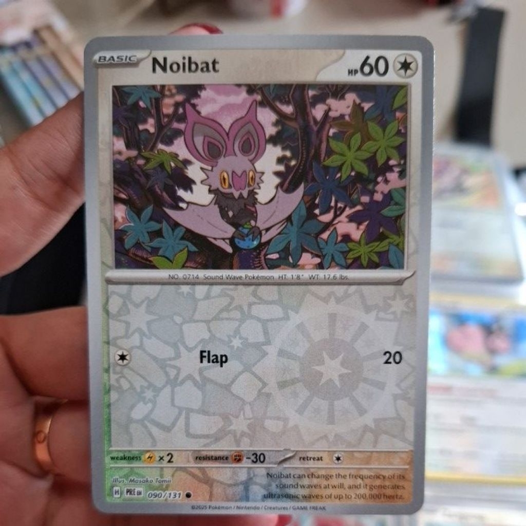 kartu pokemon original holo reverse Noibat pre 090/131