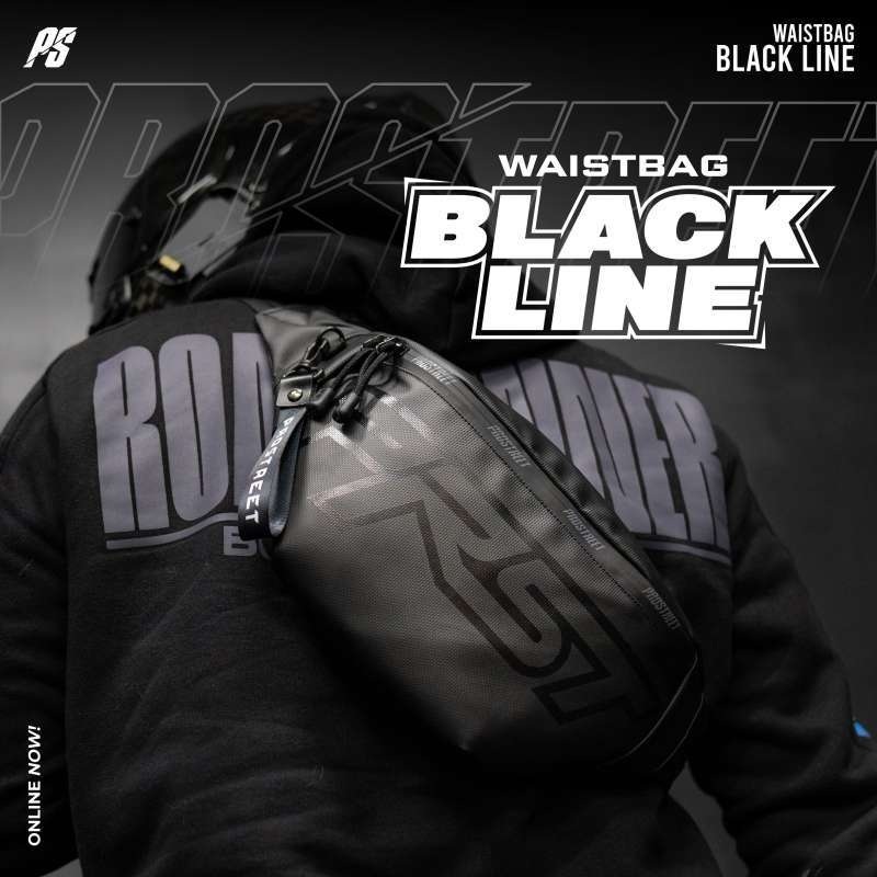 ORIGINAL Prostreet Black Line Waistbag Tas Pinggang PROSTREET