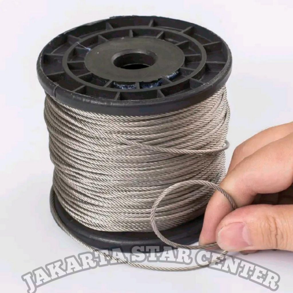 Kawat Seling Stainless steel Tali Seling baja Stainless steel 0.5mm 0.8mm 1mm 1.2mm 1.5mm 2mm 3mm