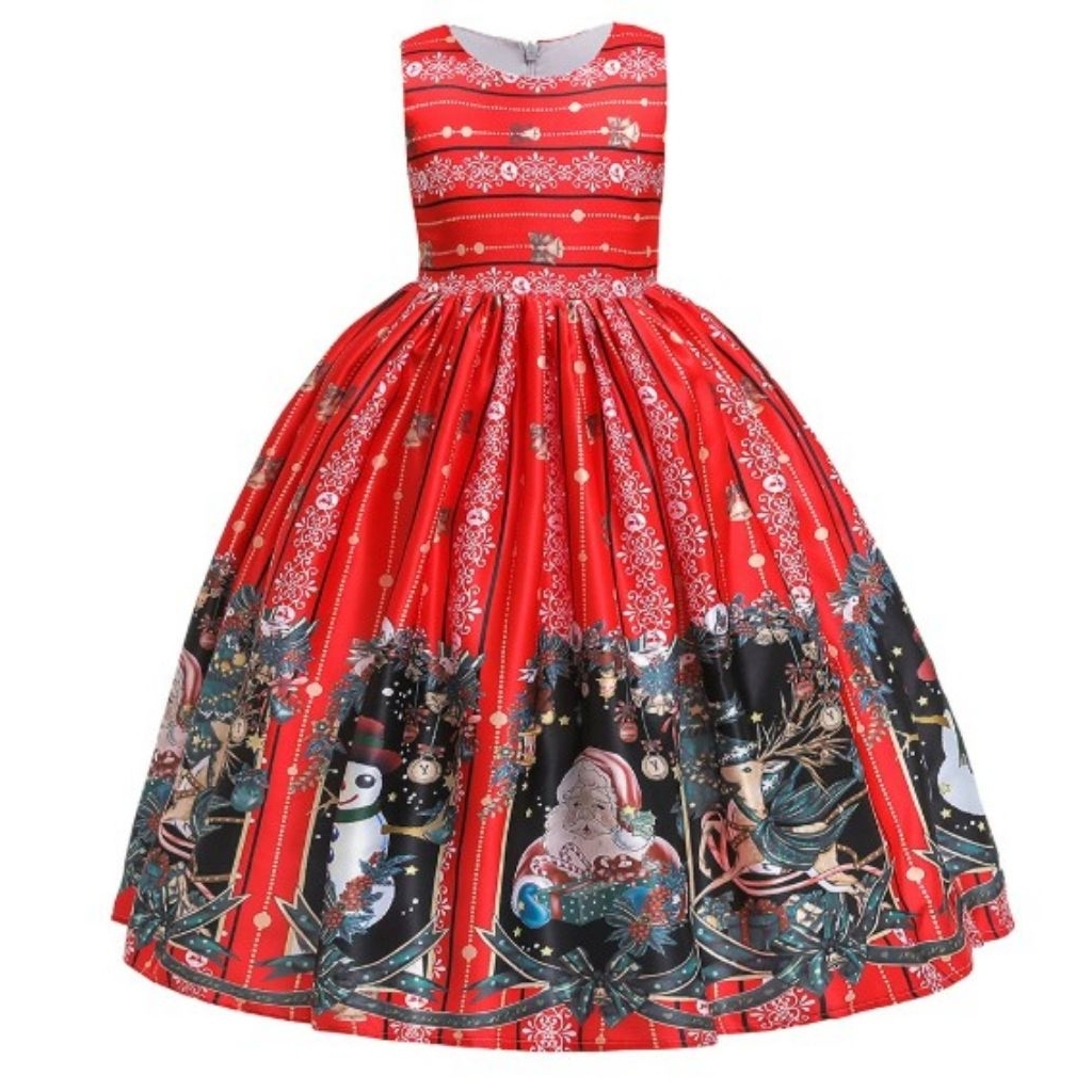 2-13Y / DRESS NATAL REMAJA CEWEK PEREMPUAN / GAUN NATAL ANAK / DREES NATAL ANAK PREMIUM / GAUN NATAL