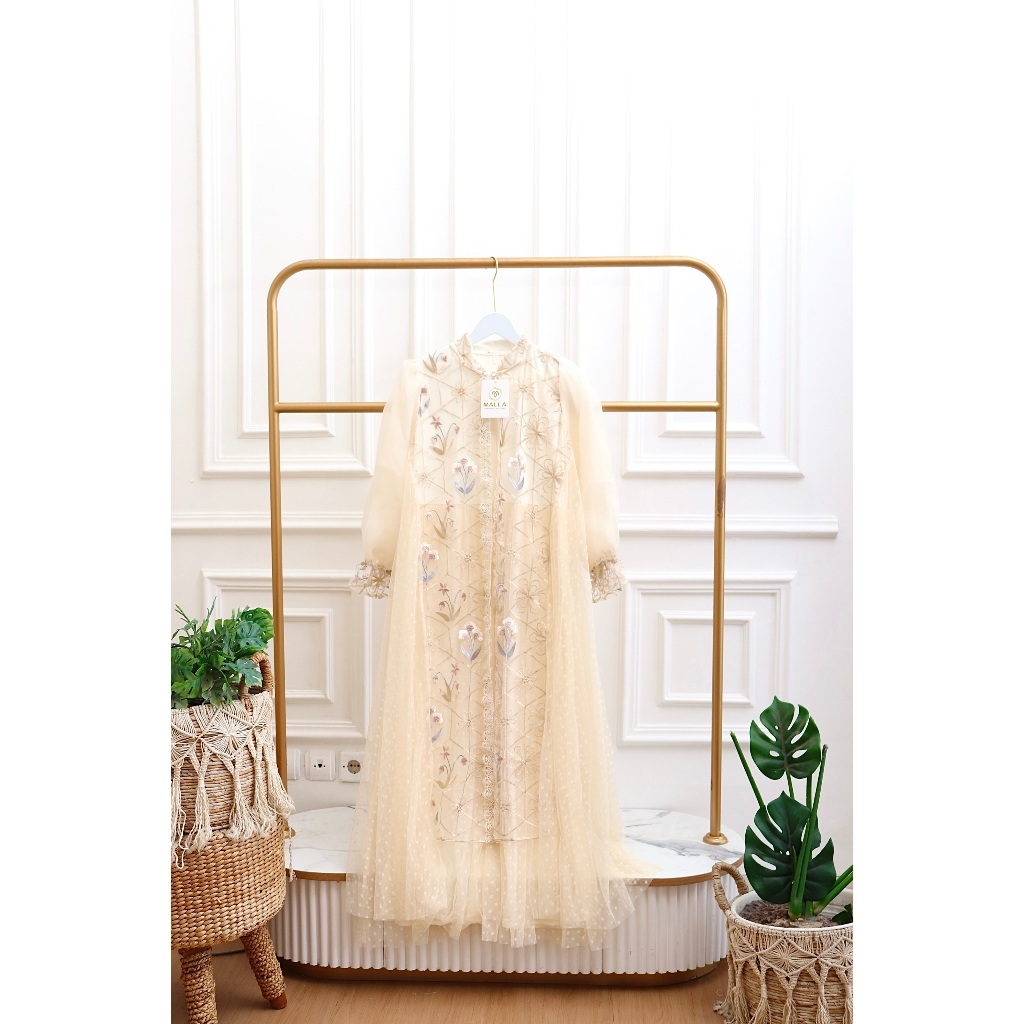 MADAMEMALLA Sylva PO 1456 Gamis Brukat Fashion Muslim Kondangan Terbaru