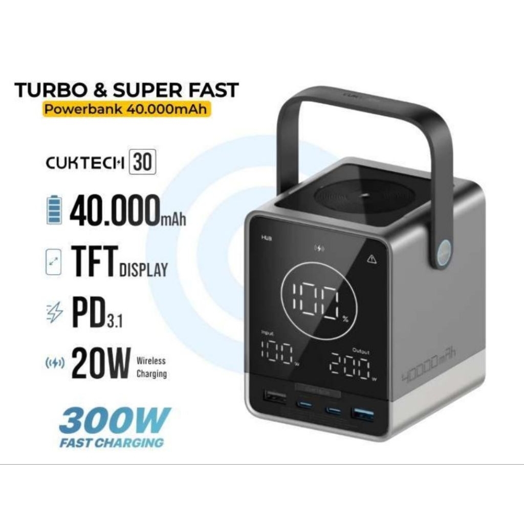 Cuktech P01 30 Power Bank 40000mah 300w segel