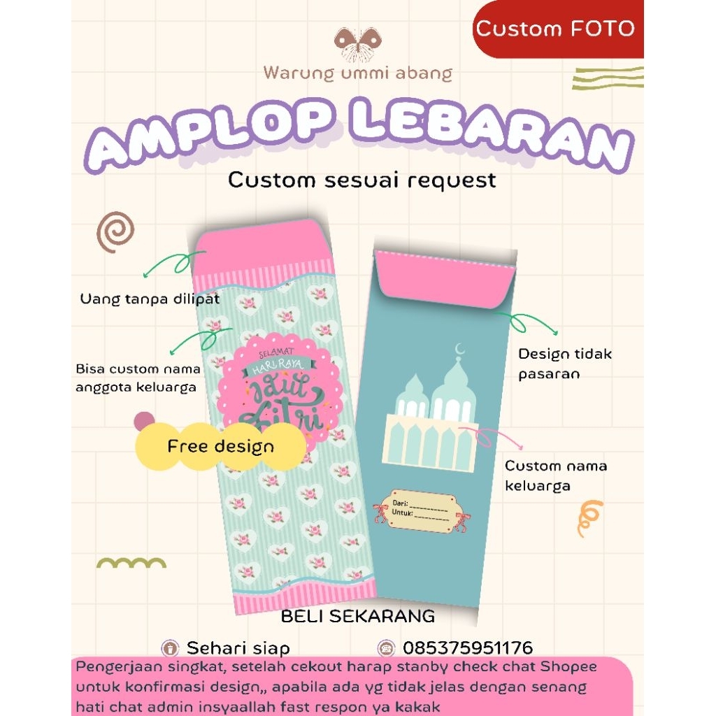 AMPLOP THR CUSTOM / AMPLOP LEBARAN / DESIGN BY REQUEST