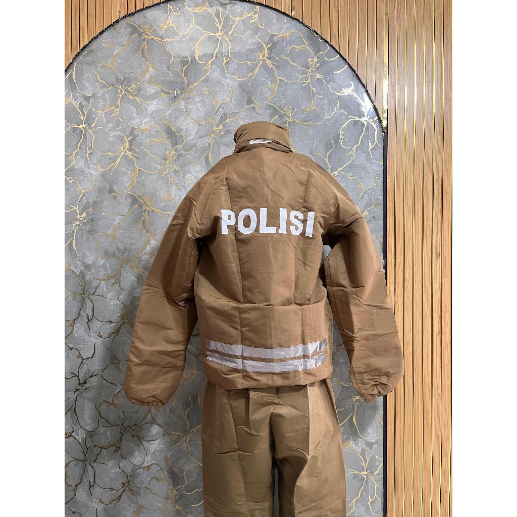JAS HUJAN COKLAT BRIMOB POLRI