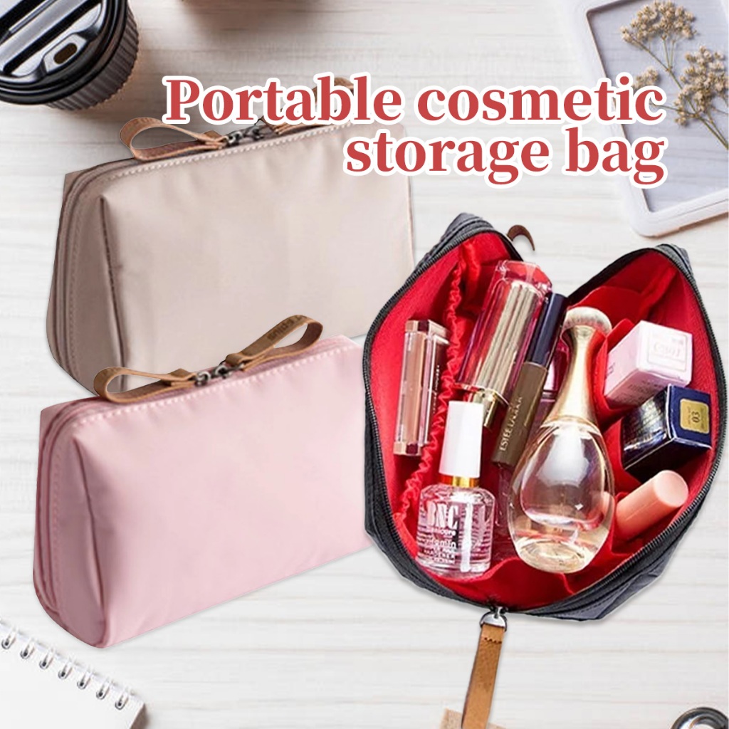 Tas perlengkapan mandi anti air Kain nilon tebal, sangat tahan sobek Tas Makeup Portabel Tahan Air u