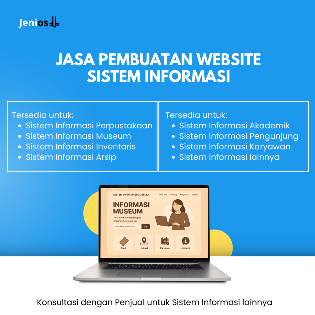 Website Sistem Informasi | Perpustakaan, Museum, Arsip, Inventaris, Akademik, dsb. | Custom & Profes