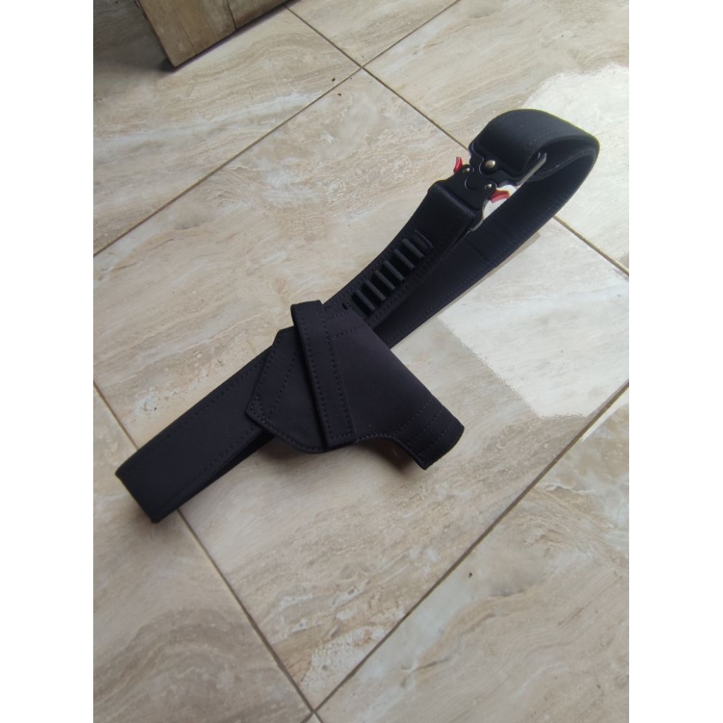 sarung pistol pinggang kain Amerika drill rev fn
