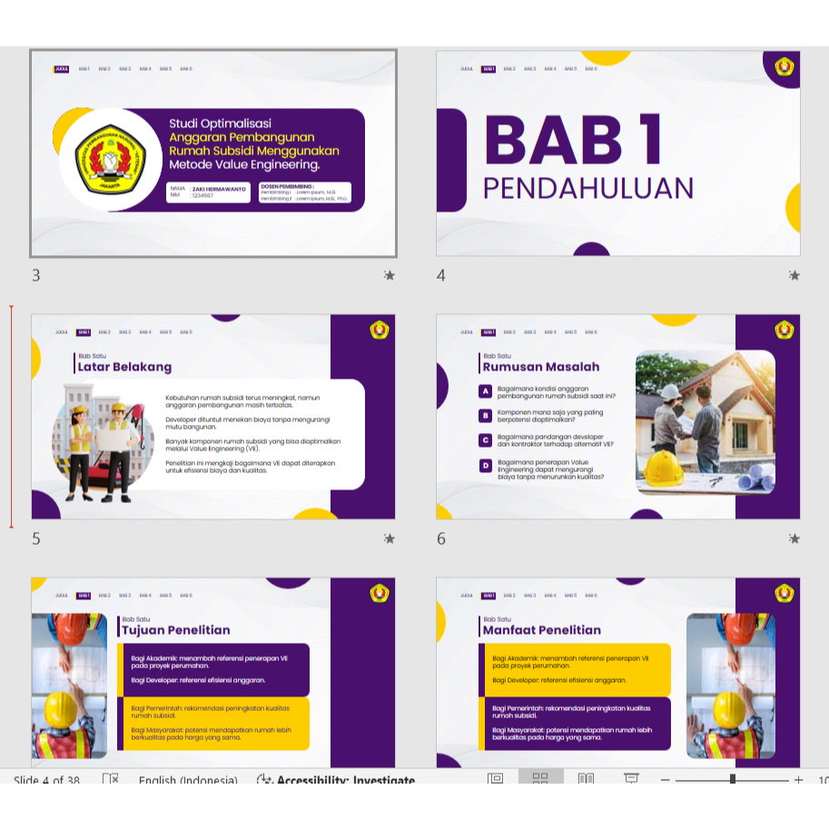 PPT Morph Skripsi Teknik Sipil Arsitek