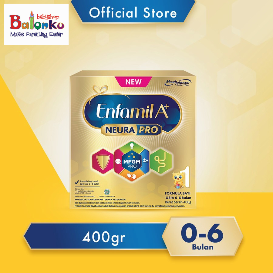 Enfamil A+ Neura Pro 400g Prebiotik - Tahap 1 Tahap 2 Tahap 3