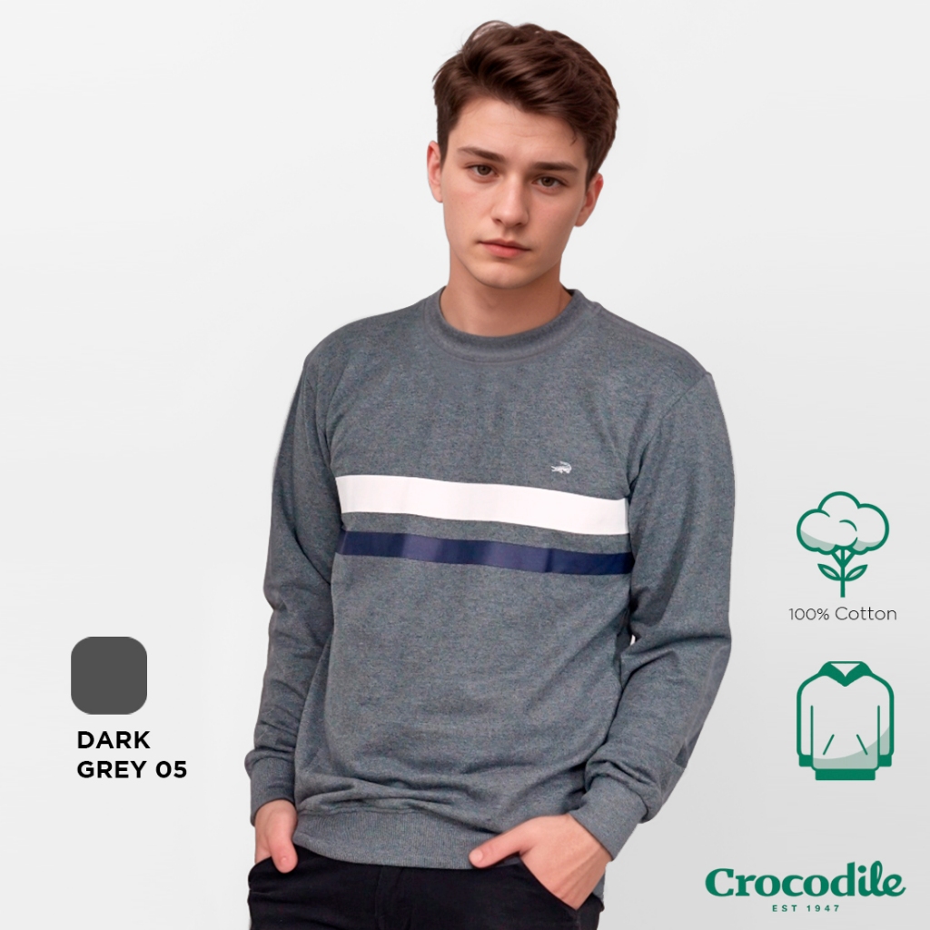 Crocodile SLOM - Kaos Jaket Pria Men - Relax Fit - Katun