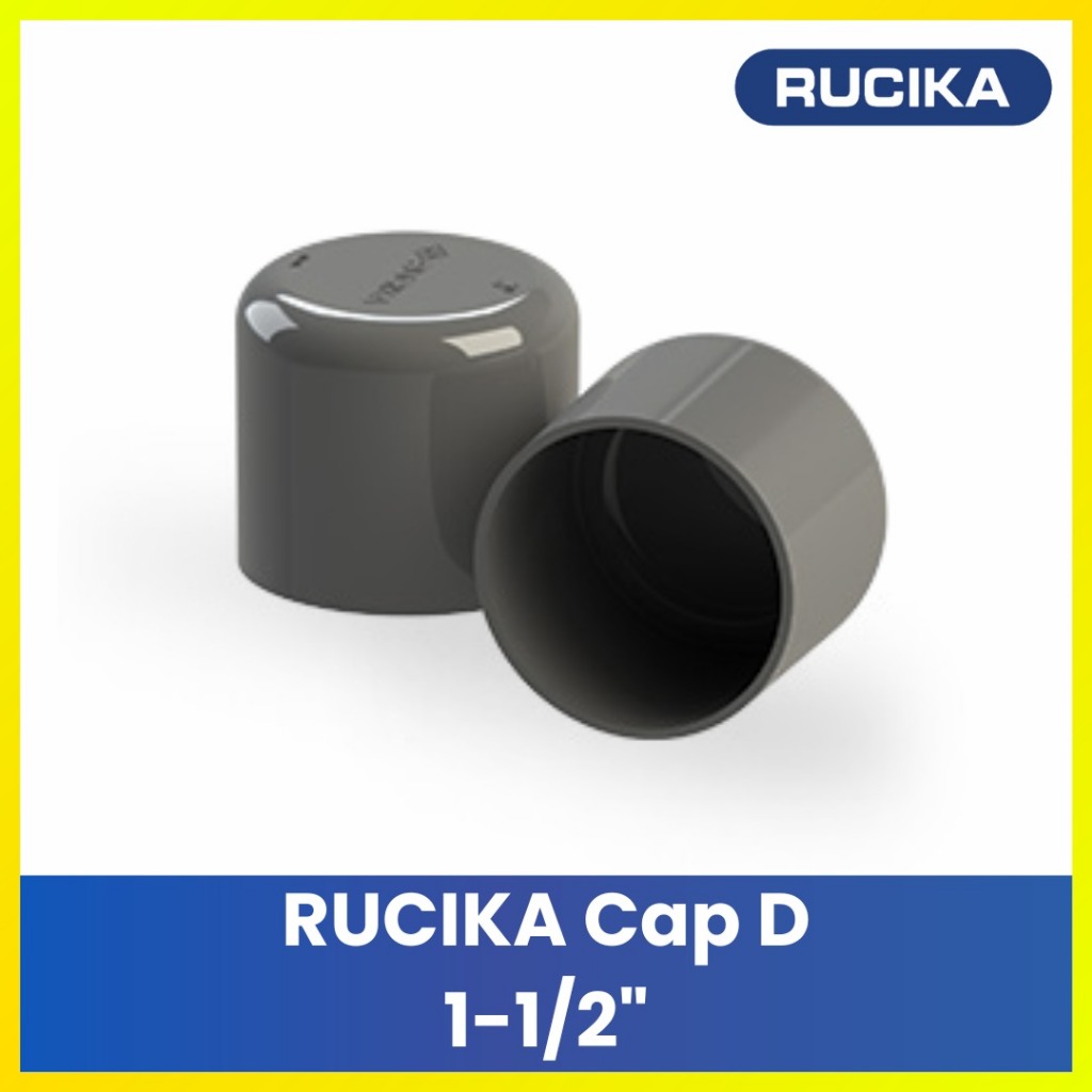 RUCIKA Cap Dop Tutup Pipa PVC Polos Tipe D 1.5" 2" Fitting Sambungan Pipa Air Limbah Rumah Tangga