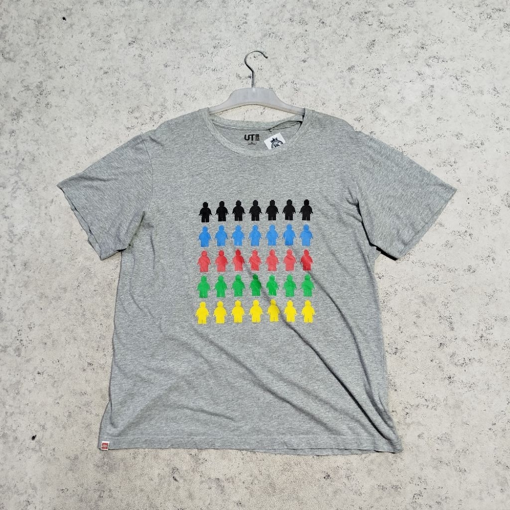 T-shirt Casual UT UNIQLO x LEGO Grey Sablon lego size XL