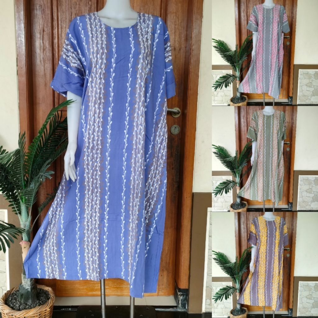 DASTER RESLETING BY BATIK HUZA LENGAN PENDEK UKURAN JUMBO LD 120 BUSUI