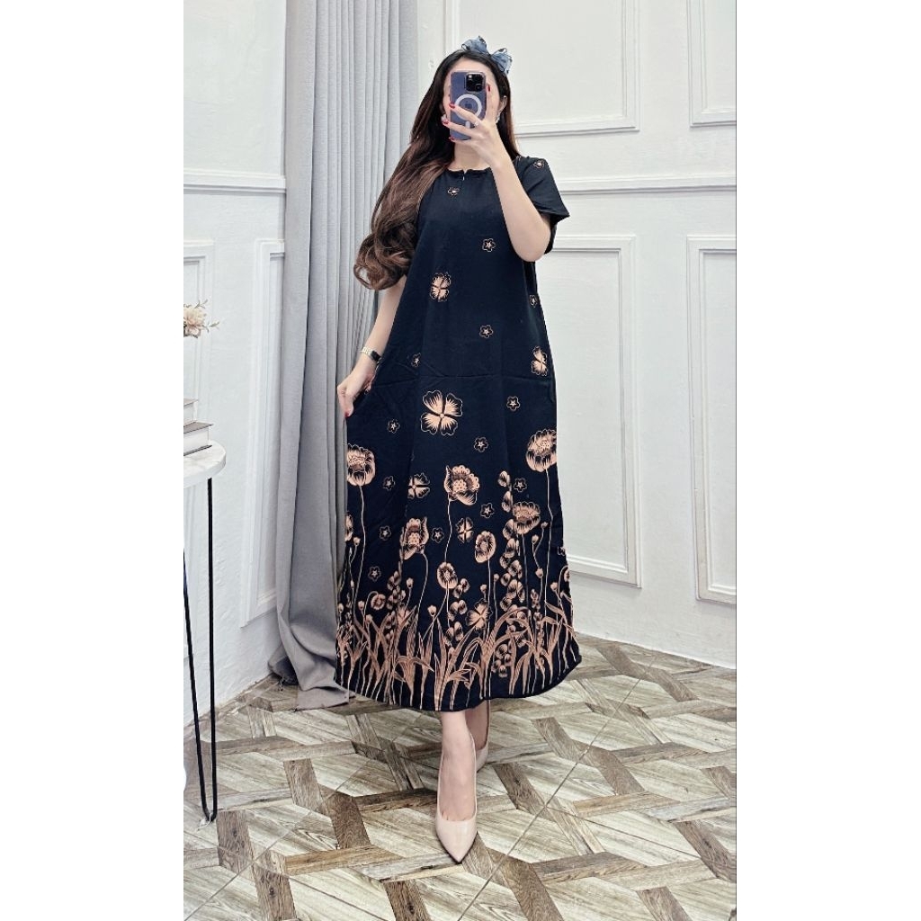 Terbaru | Daster Wanita Kekinian Rayon Busui Resleting Depan - Baju Tidur Daster - Daster Wanita Len