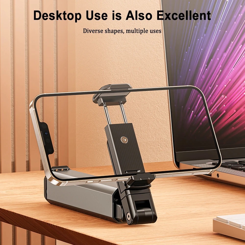 MH - Holder Hp Lipat Telescopic Portable Travel Phone Holder Jepit Bracket VA7