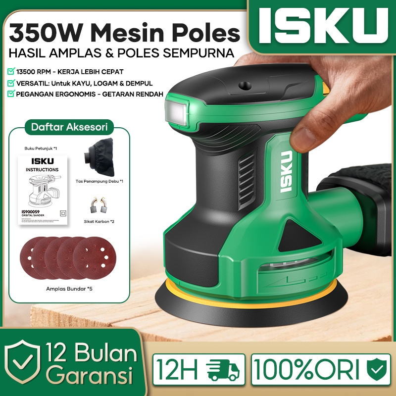 ISKU Alat Amplas Tembok Mesin Amplas Kayu Elektrik Sander Amplas Listrik Electric Sander