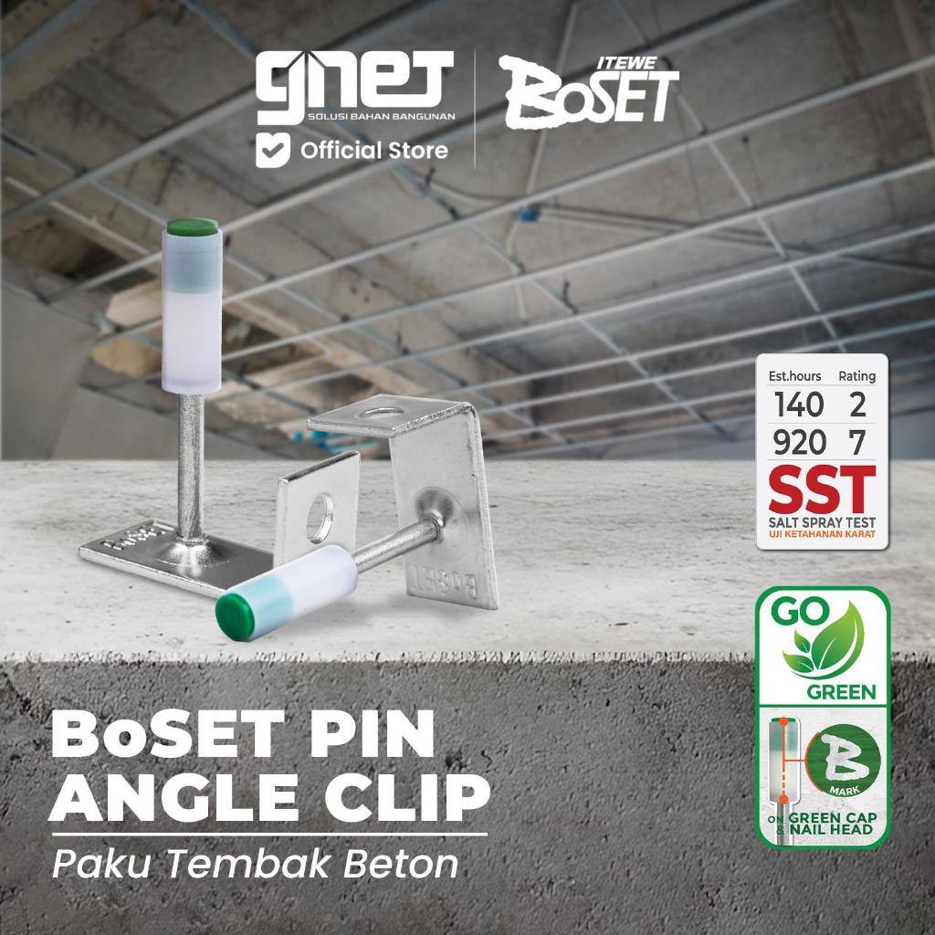 BoSET PIN Angle Clip | Paku Tembak Beton Alat Konstruksi