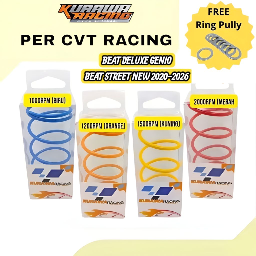 PER CVT RACING BEAT DELUXE GENIO BEAT STREET NEW VARIO 1000 RPM 1200 RPM 1500 RPM 2000 RPM