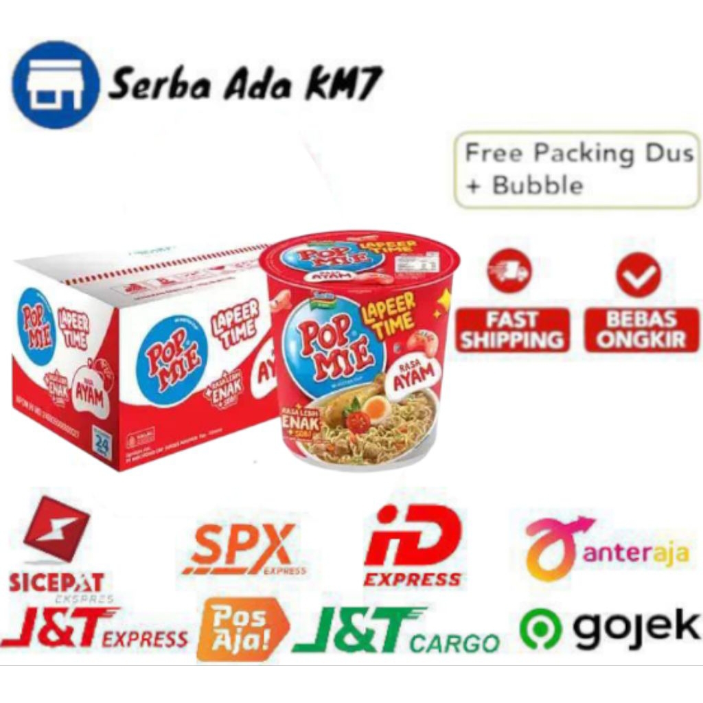 INDOMIE POP MIE RASA AYAM 1 DUS ISI (24 PCS)
