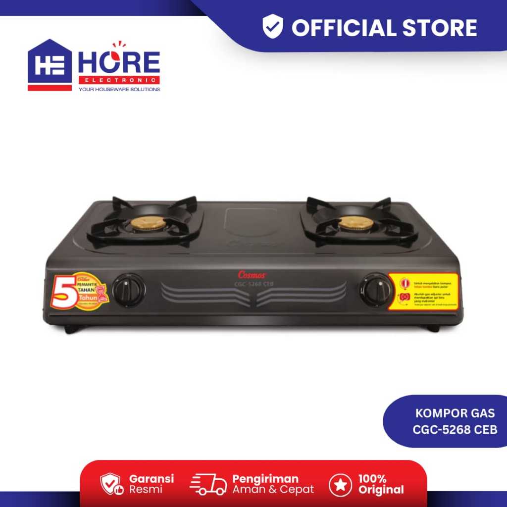 KOMPOR GAS COSMOS CGC 5268 CEB / COSMOS KOMPOR GAS 2 TUNGKU CGC 5268 CEB