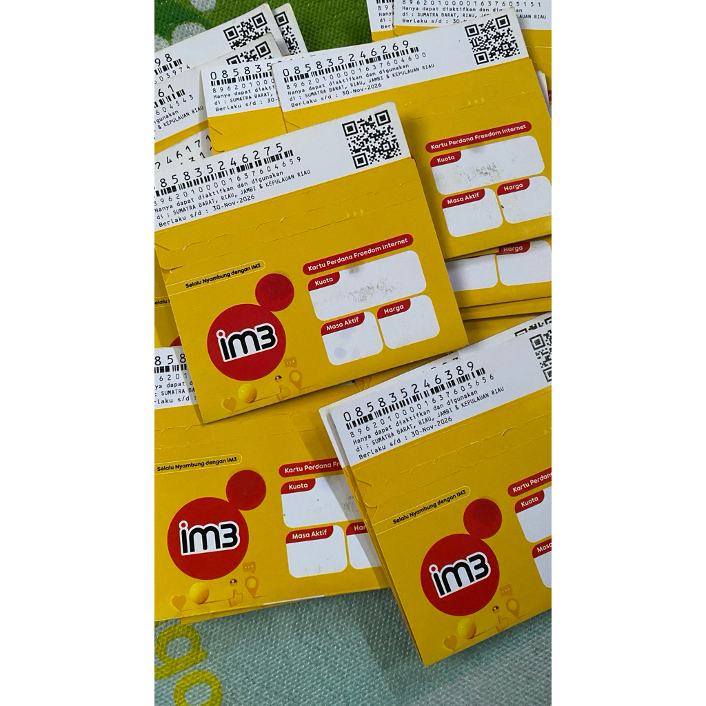 kartu perdana im3 dan tri bonus kuota 3gb